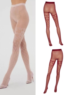 绝版停产 Wolford FLEUR NET TIGHTS 背线花卉小网眼连裤袜 19387