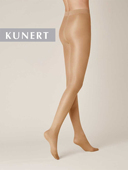 丝滑T裆连裤 德国Kunert 袜深灰深蓝 缎感光泽加大码 Satin Look