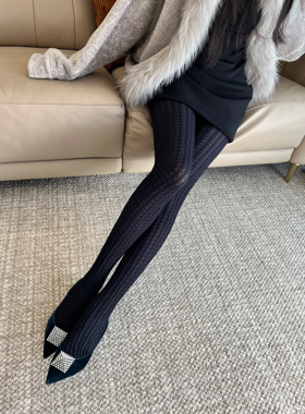 5XLT裆加裆停产限量西班牙子品牌 60D WAVE 波浪纹天鹅绒感连裤袜