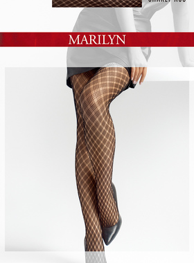 23春夏新品 Marilyn CHARLY A06 镂空无缝裆性感菱形格网眼连裤袜