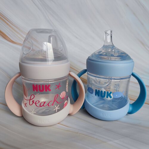 nuk母乳实感鸭嘴学饮杯吸管杯