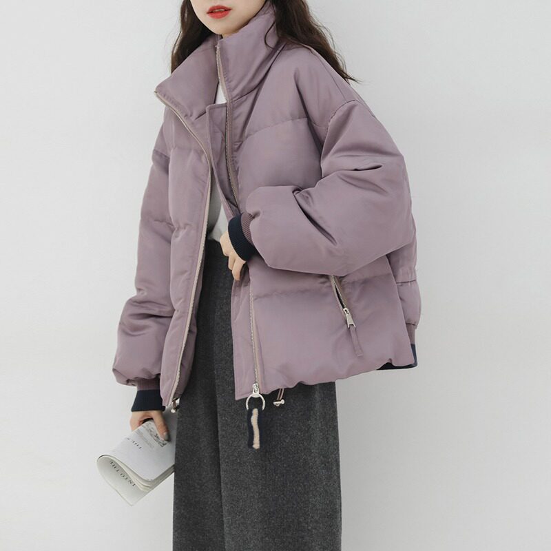 羽绒棉服女短款2026年冬季新款爆款学生面包服廓形高领小个子外套