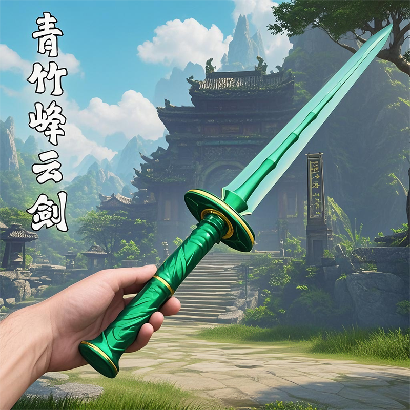 92CM凡人周边竹制青竹蜂云剑模型