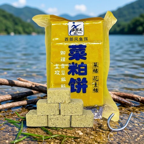 西部风菜粕饼方块饵四川鲫鲤窝料
