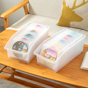 CD收纳盒碟片架子专辑展示架光盘收纳筐光碟收纳漫画磁带cd唱片盒