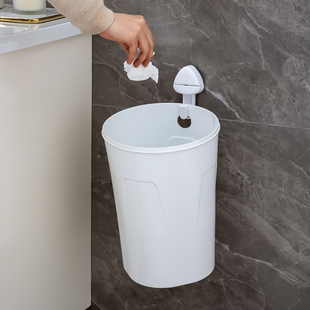 卫生间垃圾桶壁挂式免弯腰浴室厕所纸篓悬挂纸巾姨妈巾吸盘收纳桶