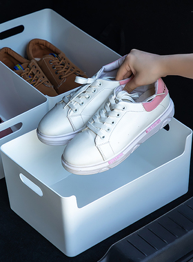 多功能车载鞋盒汽车座椅下收纳盒车内雨伞储物筐车用后备箱置物盒