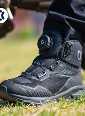 CC骑行鞋四季防水摩托机车夏季透气骑行靴防滑耐磨S302黑曼巴
