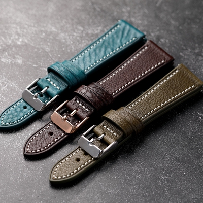 手工MBOX意大利头层牛皮表带