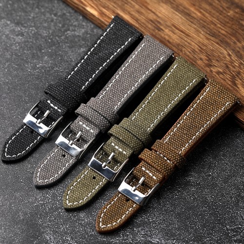 手工帆布贴合真皮表带181920mm