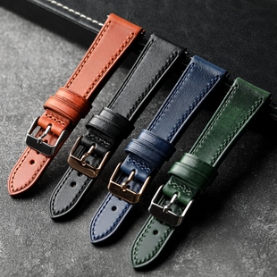Raytray意大利Vegetable 头层牛皮表带快拆18 19 20MM适配华为GT5
