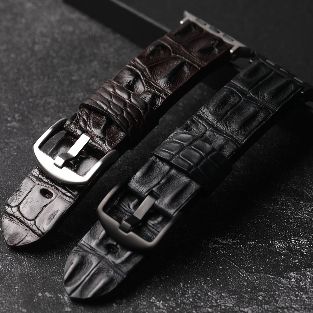 高端真皮鳄鱼皮骨纹男