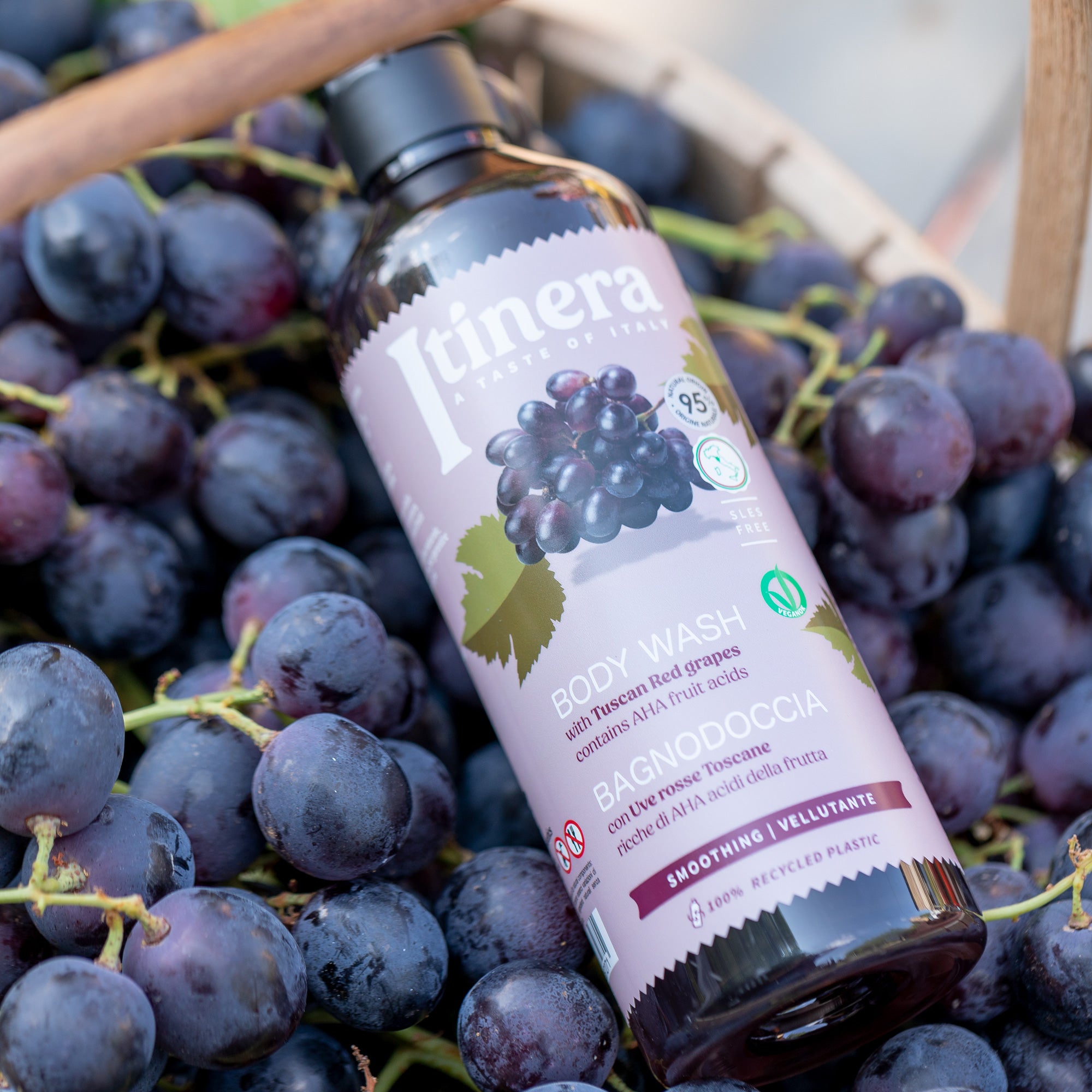 itinera托斯卡尼葡萄沐浴露果酸aha沐浴液天然有机保湿滋润意大利
