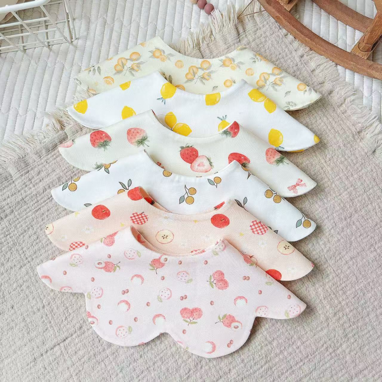 婴儿百搭双面口水巾韩系宝宝围嘴