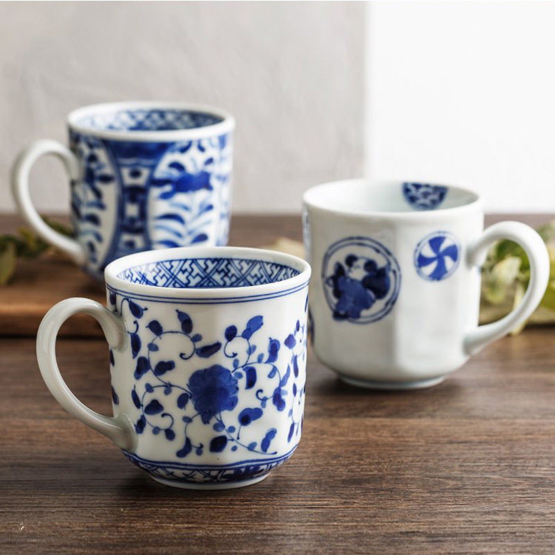 蓝凛堂日式风陶瓷青花马克杯茶杯