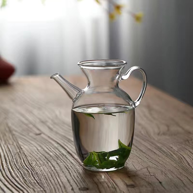 绿茶壶春茶泡茶器仿宋玻璃壶绿茶专用公道杯茶水分离过滤冷泡小壶-封面