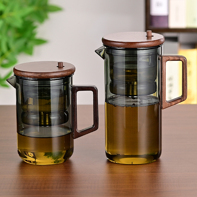 飘逸杯泡茶壶全玻璃内胆家用沏茶过滤按压式冲茶器茶水分离泡茶杯