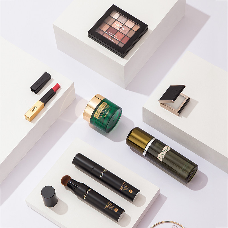 道具正长方体毛巾化妆品包包首饰产品新年静物背景拍摄套装展台摆拍