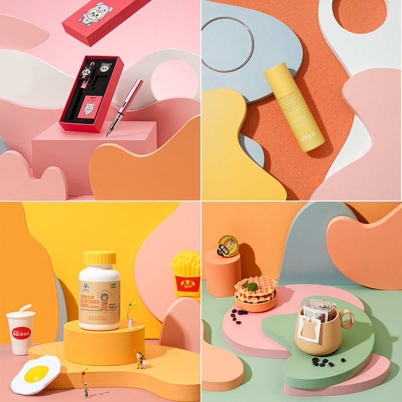拍照道具静物拍摄道具套装云朵山峰饮品零食产品摄影摆件网红背景道具