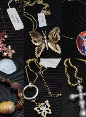 蝴蝶十字架y2k彩色材质穿搭复古辣妹涩谷欧美项链毛衣链孤品合集