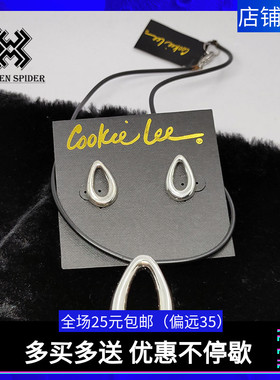 黑色空心水滴耳钉项链原标价