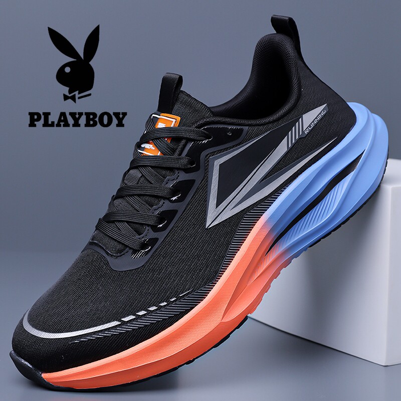 花花公子男鞋2026年透气网面运动鞋轻便减震跑步鞋拼色男士休闲鞋