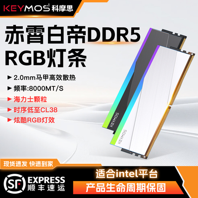 科摩思赤霄白帝内存条DDR5台式机电脑24G升级RGB灯条8000