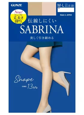 日本GUNZE郡是sabrina超薄素肌感天鹅绒shape压力连裤袜丝袜子