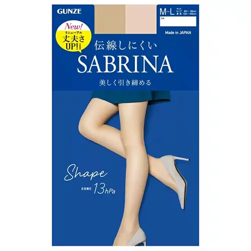 日本GUNZE郡是sabrina超薄素肌感天鹅绒shape压力连裤袜丝袜子