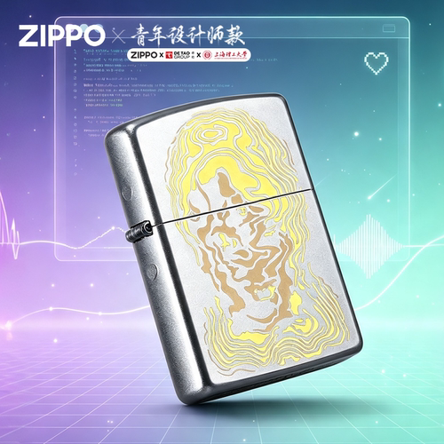 Zippo打火机青年设计师款雕刻 O.exe 正品防风煤油打火机生日礼男