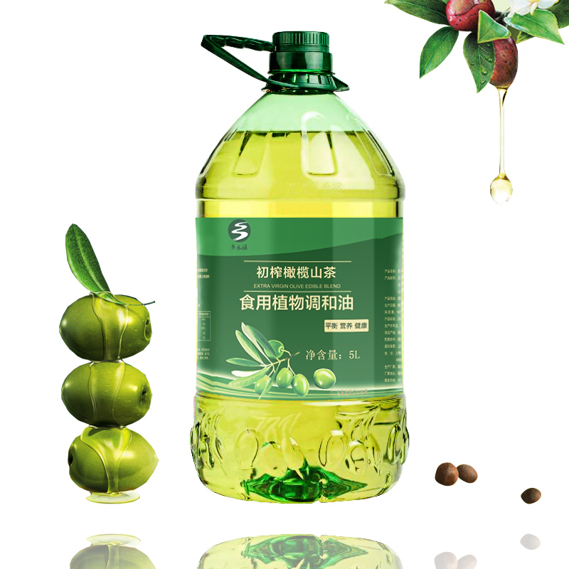 5升初榨橄榄油山茶油食用植物调和油压榨5000毫升ml