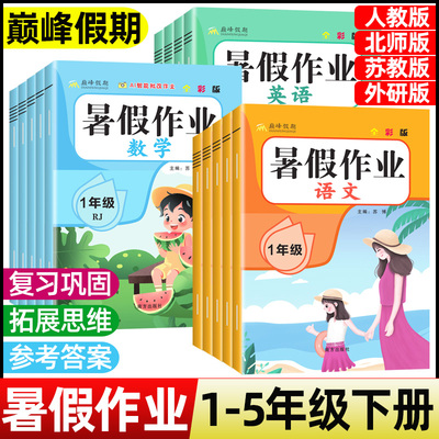 2025暑假作业一二三四五年级下册人教版语文数学英语北师苏教西师冀教外研湘教暑假衔接作业下学期暑假复习练习题练习暑假昨业