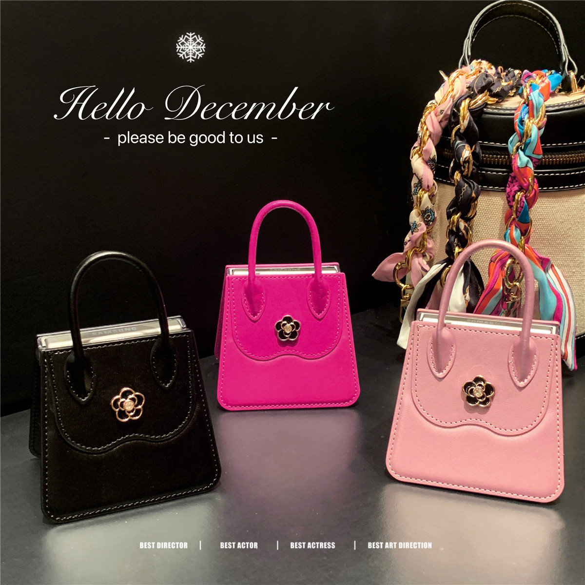 皮质手提包包丝巾手链适用三星ZFlip5手机壳折叠屏三星zflip3/4/6保护套华为P50PocketS2小翻盖防摔壳w24flip