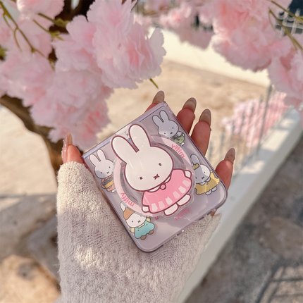 韩风ins米菲兔磁吸支架三星zflip5/6手机壳折叠屏壳oppofindn3flip华为pura x保护套vivoxflip新款小米xflip2