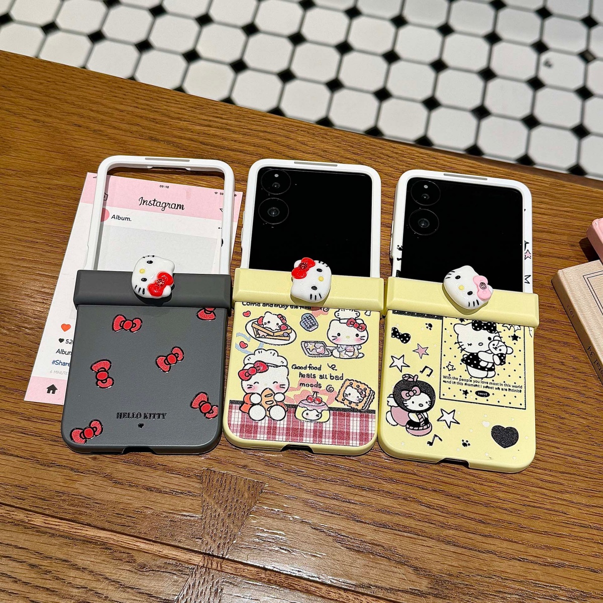 可爱旋转蝴蝶结kitty猫手机壳