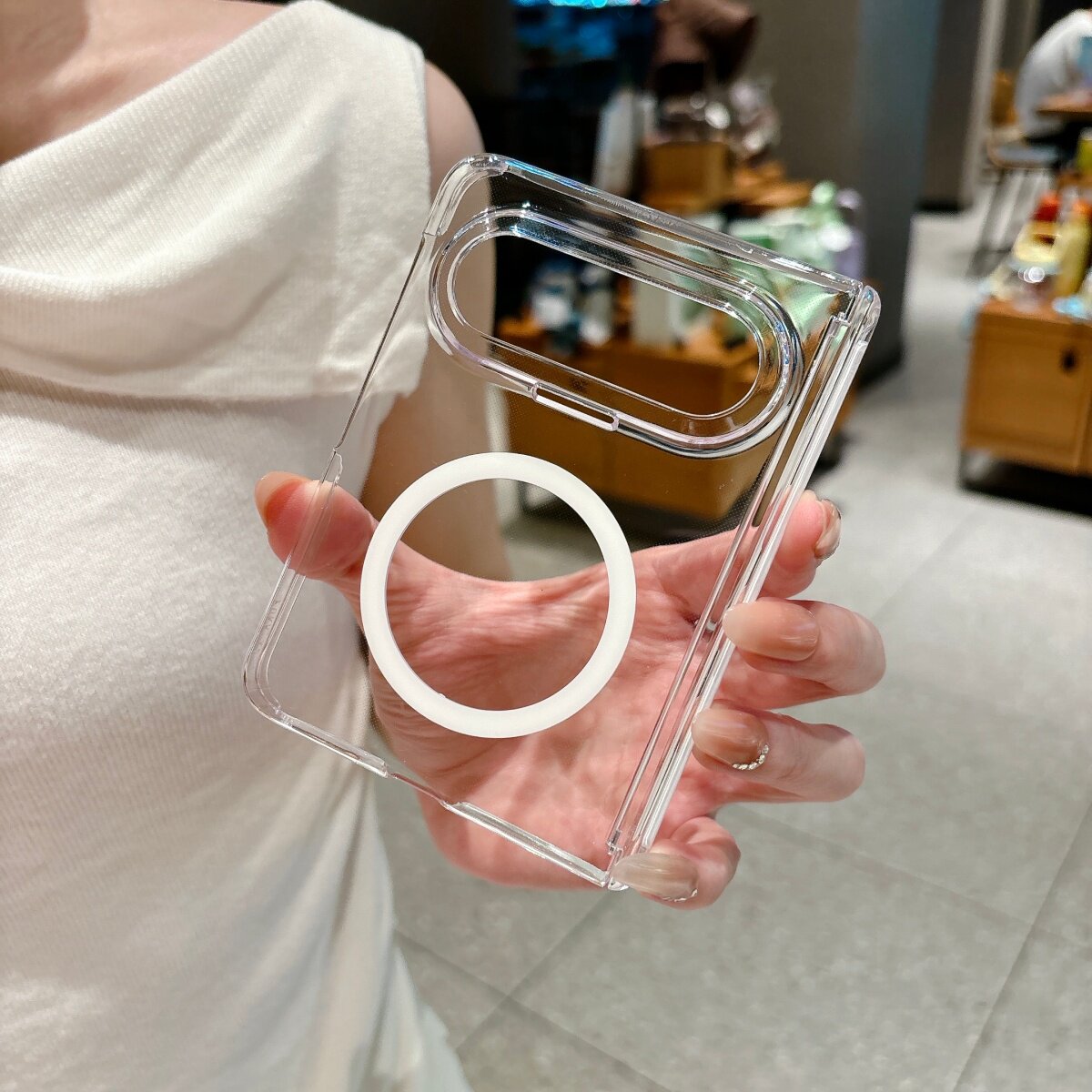 简约高透明双中轴磁吸无线充电适用华为PuraXMax折叠屏手机壳全包保护puraxmax典藏版防摔PuraX2阔折叠不发黄