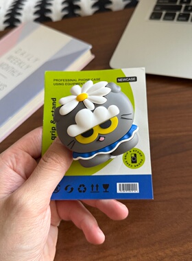 韩国GD雏菊zoa小猫立体硅胶磁吸气囊支架伸缩Magsafe适用手机强力