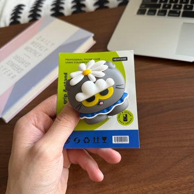 韩国GD雏菊zoa小猫立体硅胶磁吸气囊支架伸缩Magsafe适用手机强力