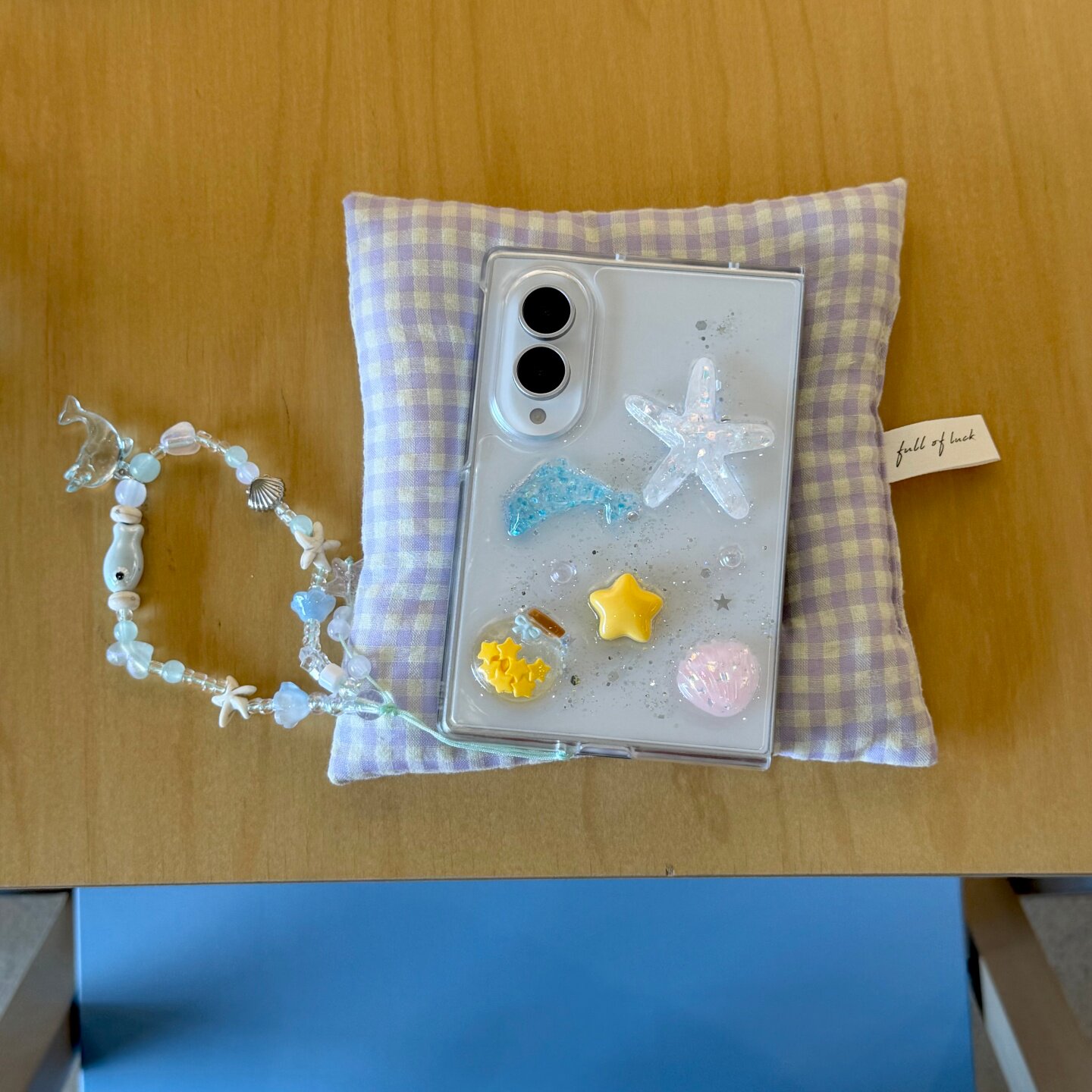 ZFold8滴胶闪粉海豚星星防摔壳