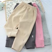 儿童春秋长裤 中性品质棉质简约休闲裤 运动裤 男女童百搭舒适长裤