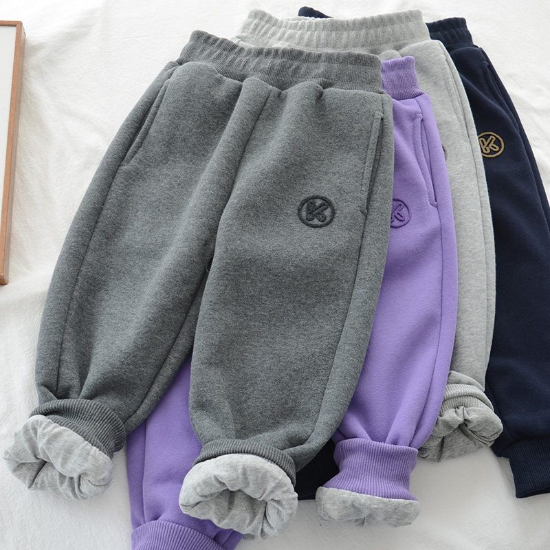 儿童双层裤子 秋冬男童女童字母双层加棉布长裤 中大童保暖长裤,童装/婴儿装/亲子装,裤子,淘宝优惠券,粉丝福利购,淘宝优惠卷