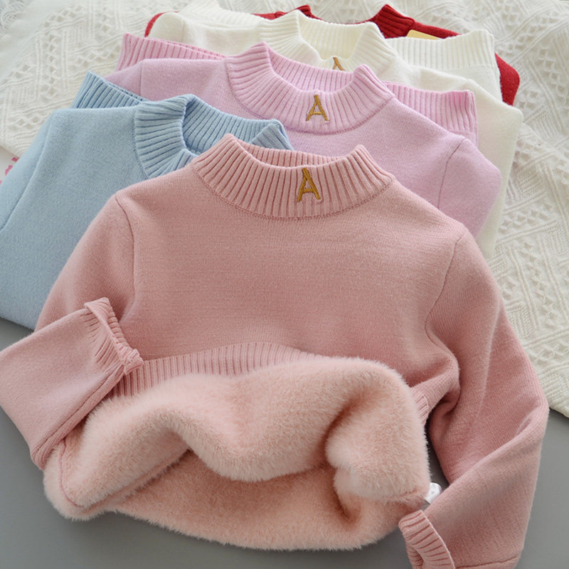 新年款红色上衣儿童加绒加厚毛衣 男童女童秋冬保暖舒适套头毛衣,童装/婴儿装/亲子装,毛衣/针织衫,淘宝优惠券,粉丝福利购,淘宝优惠卷