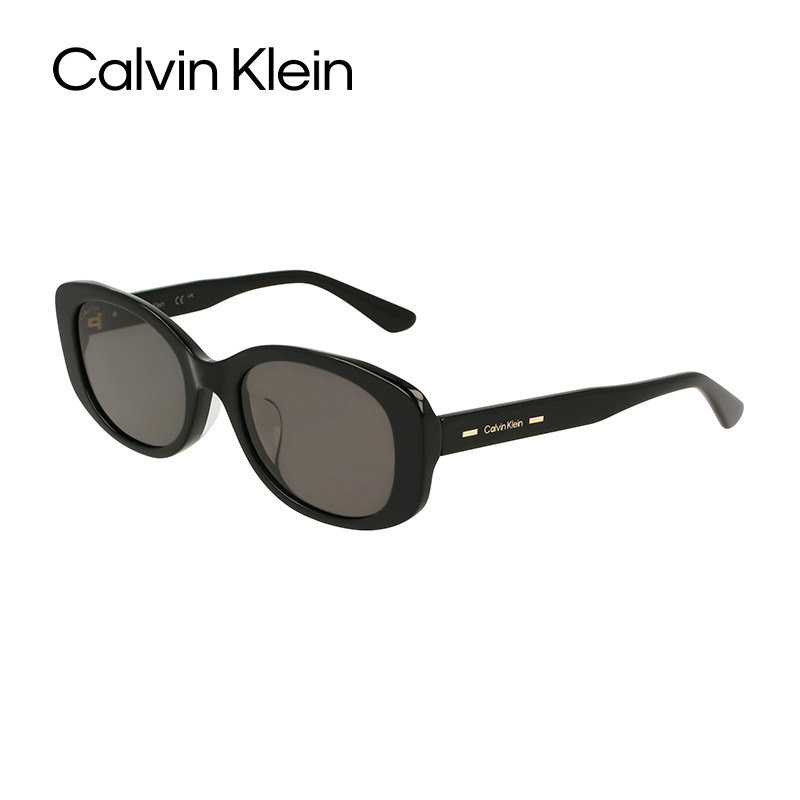 【墨镜】CK太阳镜时尚百搭复古窄框猫眼墨镜潮流街拍CK24555SLBK