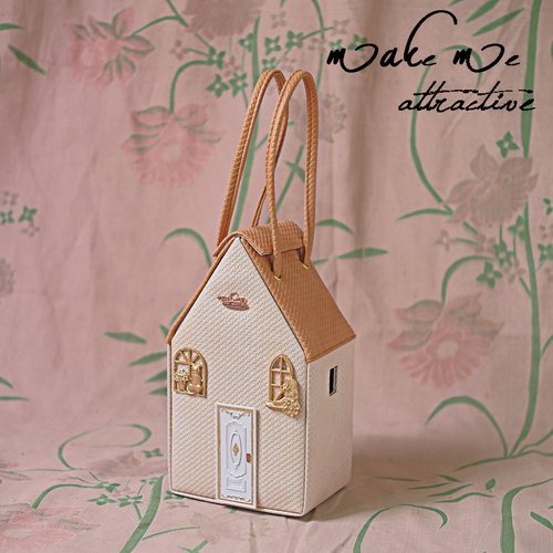 可爱立体女包小房子包复古手提包