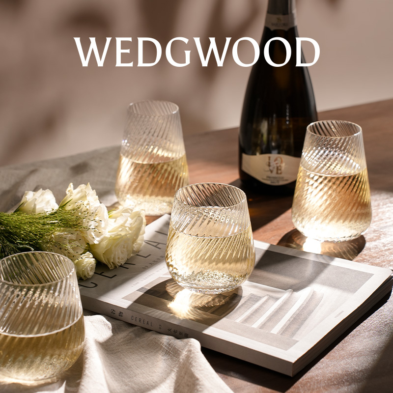 WEDGWOOD威基伍德VeraWang幸福漩涡水杯威士忌杯礼盒水晶杯