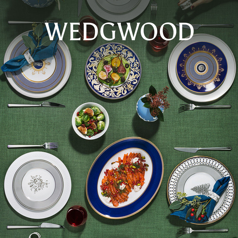 【新年礼物】WEDGWOOD金粉年华两人食碗盘骨瓷碗盘餐具套组送礼,餐饮具,餐具瓷器套装,淘宝优惠券,粉丝福利购,淘宝优惠卷