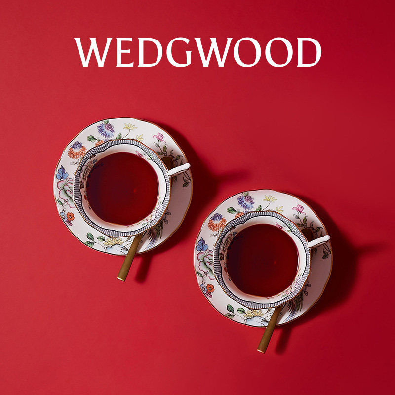 WEDGWOOD威基伍德幸运彩雀茶2杯2碟骨瓷茶杯碟茶具礼盒