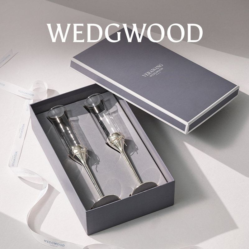 【新年礼物】WEDGWOOD威基伍德Vera Wang爱之结绳香槟杯礼盒,餐饮具,酒具礼盒,淘宝优惠券,粉丝福利购,淘宝优惠卷