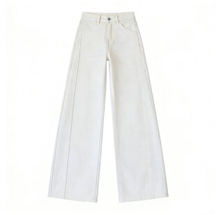 18116 宽松显瘦垂感休闲弯刀拖地裤 陈书婷专享