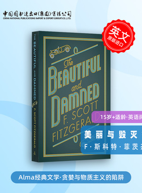 英文原版 菲茨杰拉德：美丽与毁灭 Alma经典文学 The Beautiful and Damned by F.Scott Fitzgerald